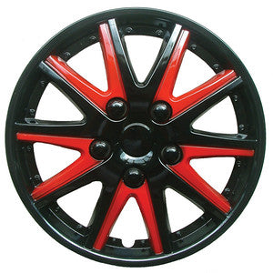 Honda Cr V I Black Red Wheel Trims Covers (1999-2002)