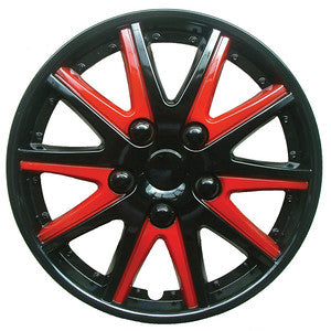 Hyundai Sonata V Black Red Wheel Trims Covers (2005-2010)