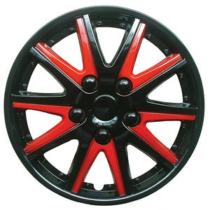 Toyota Vios/Yaris Black Red Wheel Trims Covers (2013-2016)