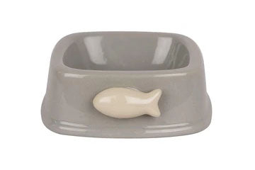 Cat Kitten Kitty Ceramic Pet Feeding Watering Dish Bowl - Not Plastic Metal Tin