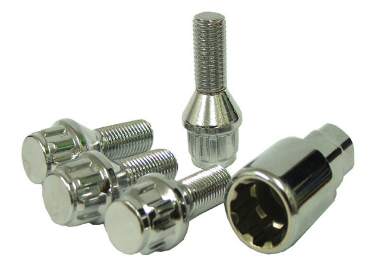 FARAD ITALY 16x Alloy Wheel Bolts For Vauxhall Corsa B/C/D/E (1993-2019) - M12x1.5, 22mm, Silver