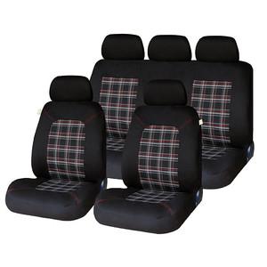XtremeAuto® Universal 9 PCE Lambeth Tartan GTI Style Heavy Padded Comfortable Full Set of Seat Covers - Xtremeautoaccessories