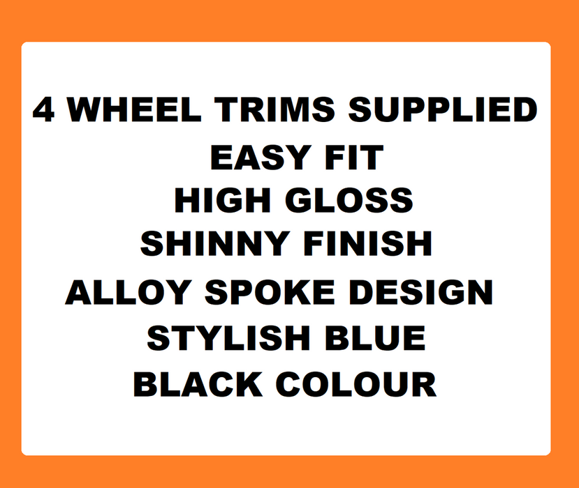 VW Load UP 15 Inch Black Blue Wheel Trims Covers — Xtremeautoaccessories