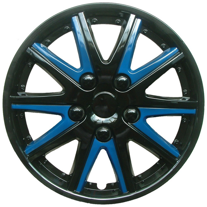 Citroen C3 Black Blue Wheel Trims Covers (2002-2010)