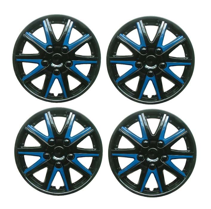 Peugeot 206 Sw Black Blue Wheel Trims Covers (2002-2015)