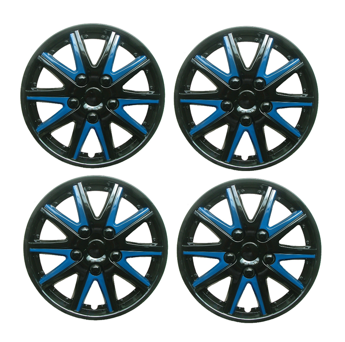 Peugeot 108 Black Blue Wheel Trims Covers (2014-2016)