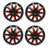 Alfa Romeo Mito Black red Wheel Trims Covers (2008-2016) - Xtremeautoaccessories