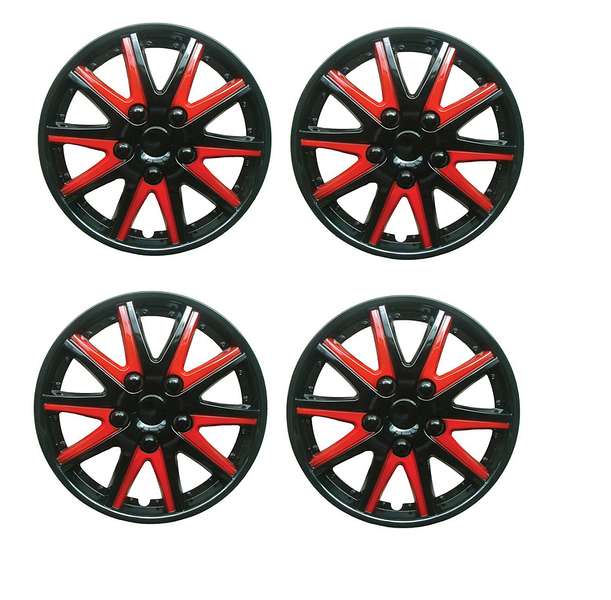 Hyundai Santa Fe Black Red Wheel Trims Covers (2001-2006)