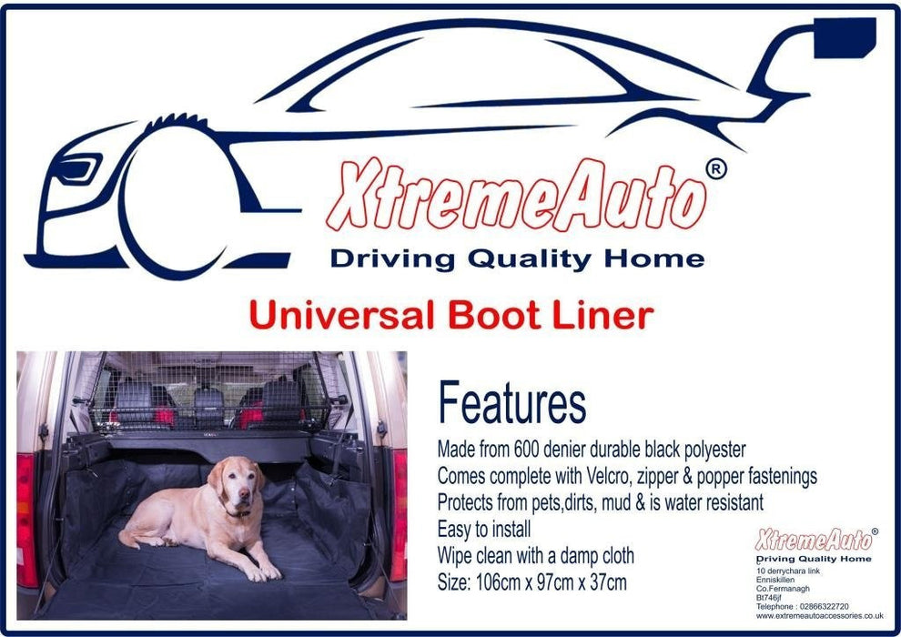 XtremeAuto® Universal Direct Fit Advanced Black Car Boot Liner Protector
