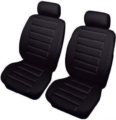XtremeAuto® Bloomsbury black front Leather Look Car Seat Covers