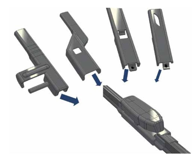 Volkswagen Lupo Gti 2000-2005 Bosch Multi Clip Twin Pack Front Window Windscreen Replacement Wiper Blades Pair
