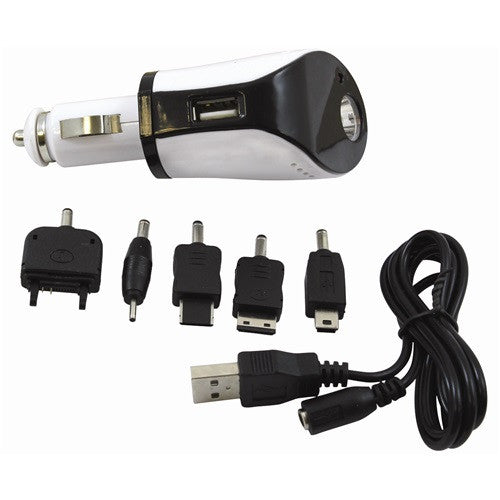 BROOKSTONE IN CAR USB CHARGER WITH ADAPTORS 12 Volt