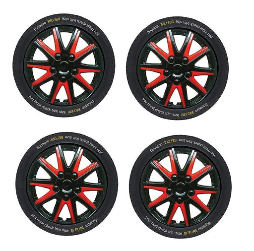 Alfa Romeo Mito Black red Wheel Trims Covers (2008-2016) - Xtremeautoaccessories