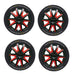 Alfa Romeo 156 Black red Wheel Trims Covers (1997-2006) - Xtremeautoaccessories